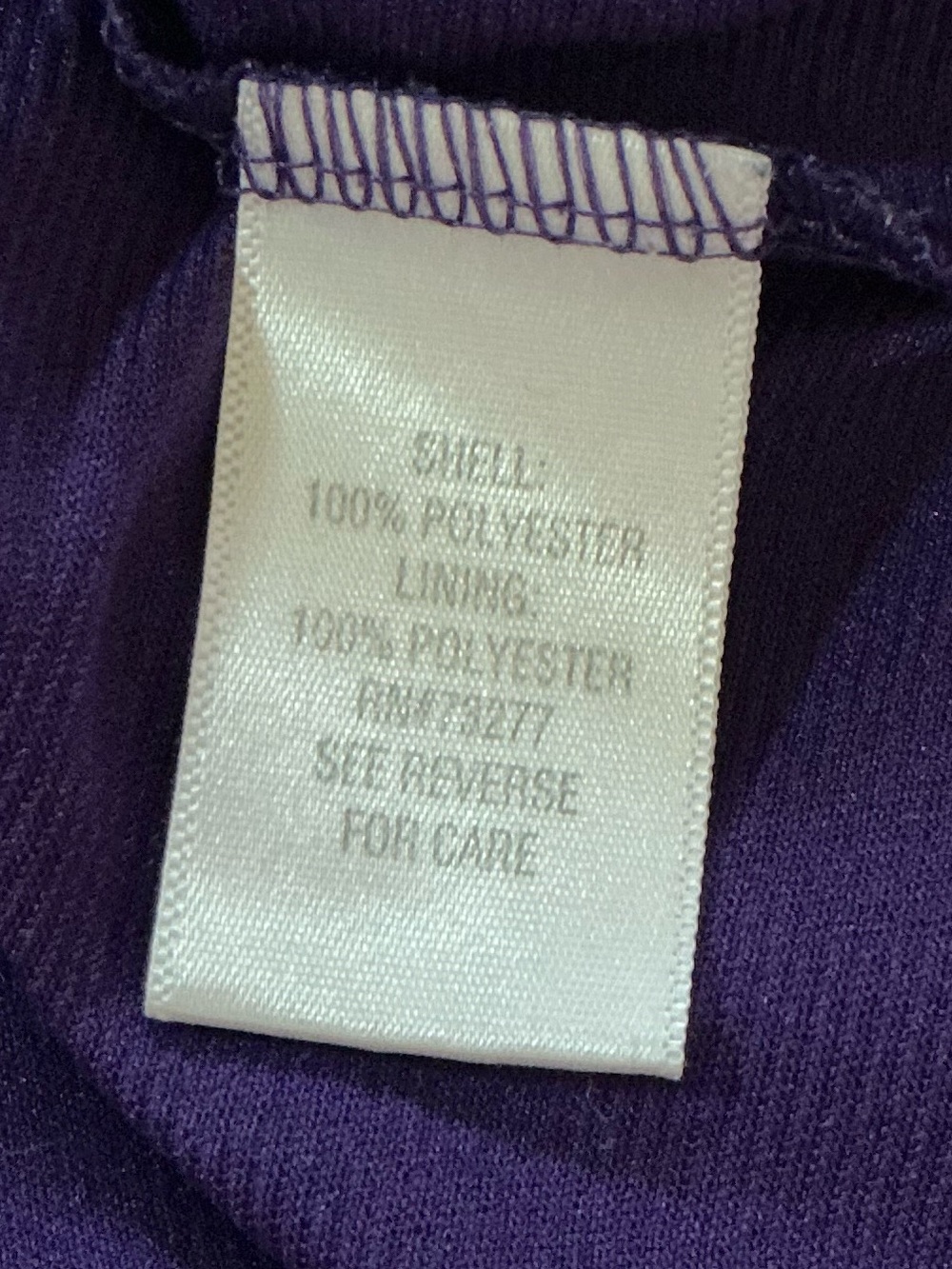Elle Purple Ruffled VNeck Short Flutter Sleeve Blouse Size Large - Picture 11 of 12